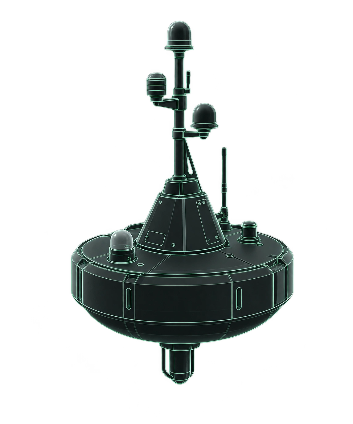 Concept illustration of a distributed maritime sensor network.
